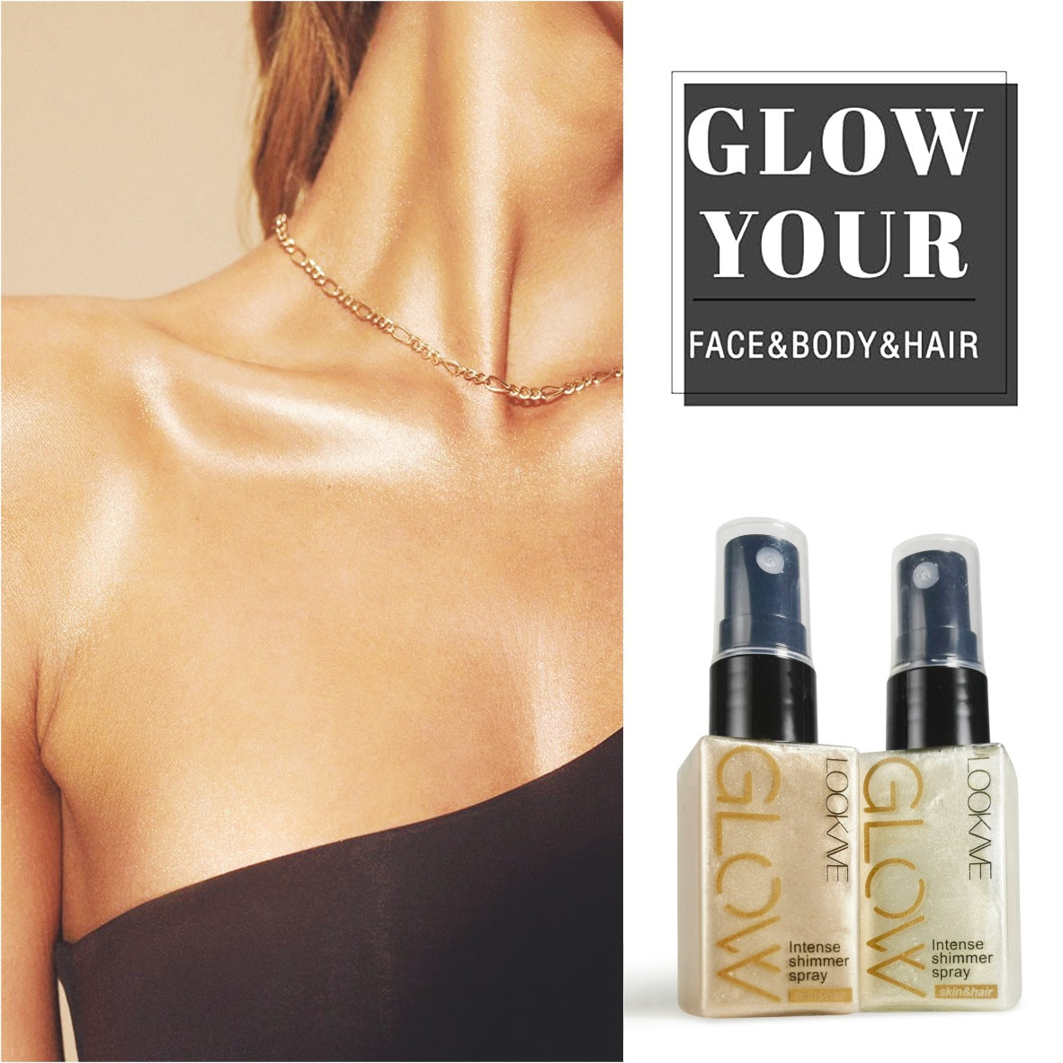Intensiv schimmerndes Highlighter- & Fixierspray mit Perleffekt