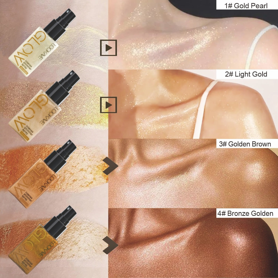 Intensiv schimmerndes Highlighter- & Fixierspray mit Perleffekt