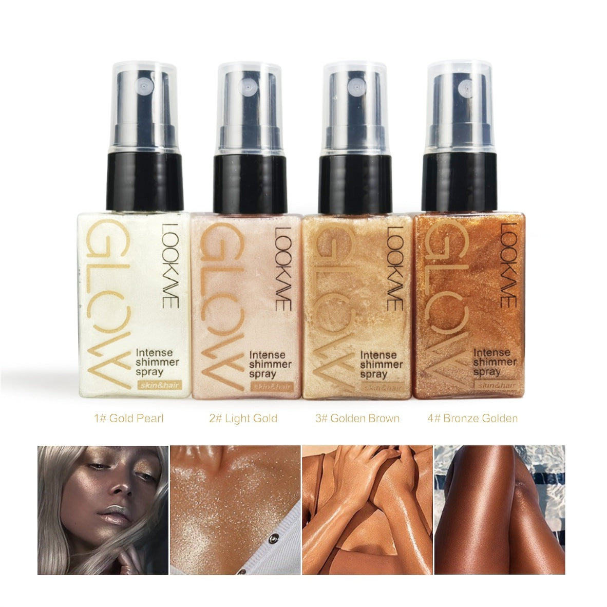 Intensiv schimmerndes Highlighter- & Fixierspray mit Perleffekt