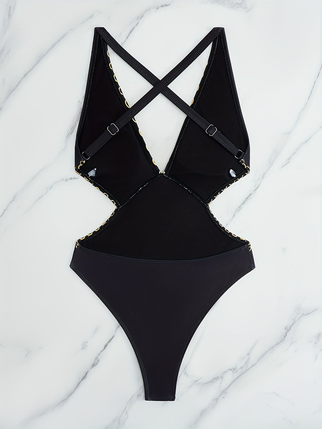 Black & Gold Luxury Monokini