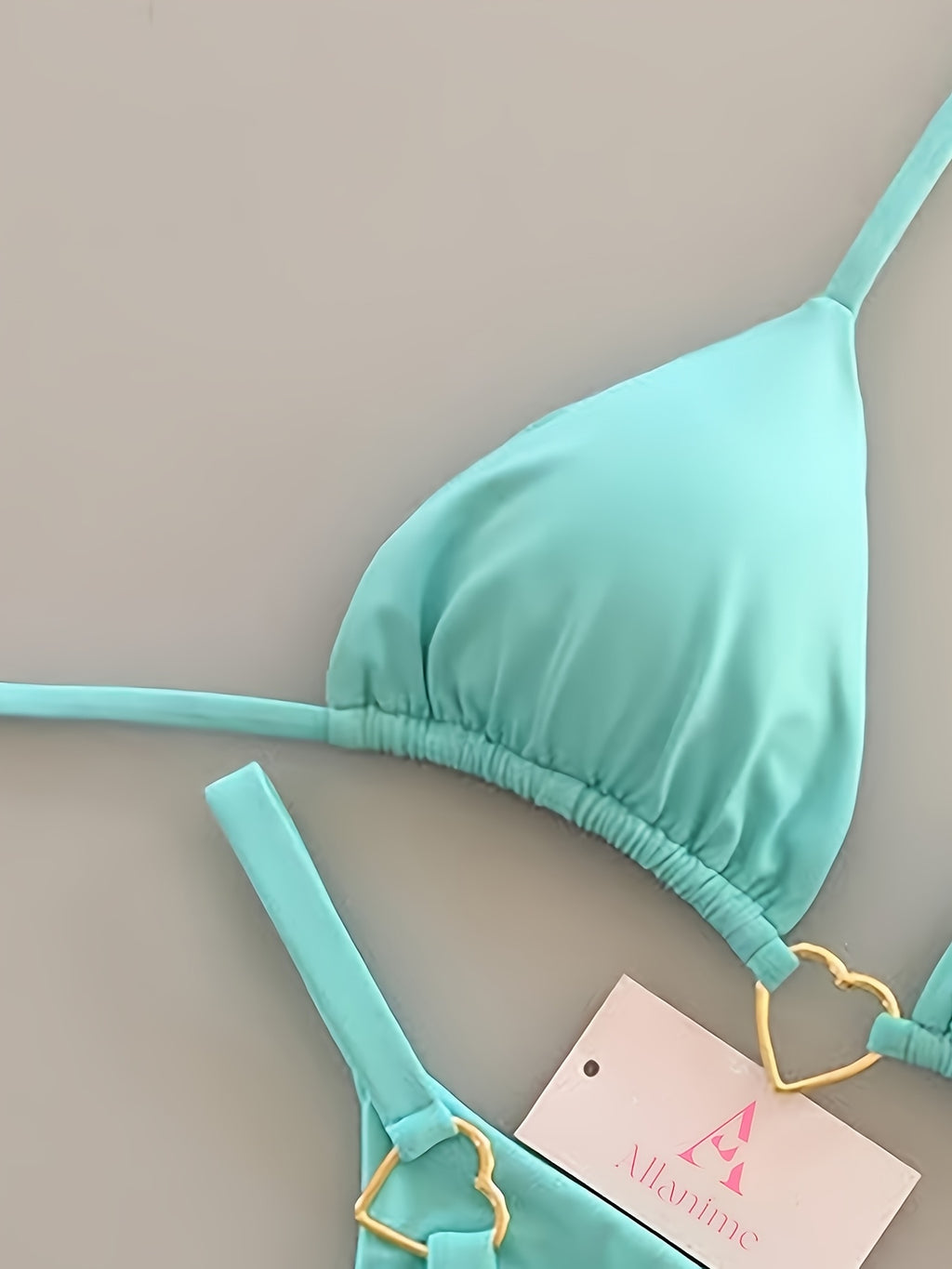 Herz Metall-Dekor Bikini 2-teiliger Badeanzug für Damen